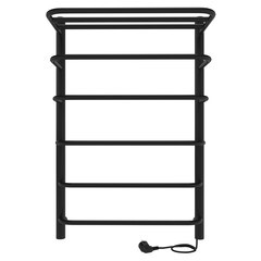 Изображение товара Полотенцесушитель электрический Indigo Hit с полкой 800х525 мм 90 Вт черный муар