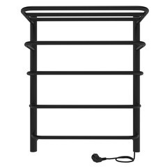 Изображение товара Полотенцесушитель электрический Indigo Hit с полкой 600х525 мм 65 Вт черный муар