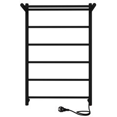 Изображение товара Полотенцесушитель электрический Indigo Line с полкой 800х525 мм 90 Вт черный муар