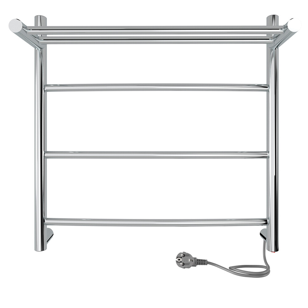 Изображение товара Электрический полотенцесушитель Indigo Arc с полкой 500х525 мм 55 Вт хром