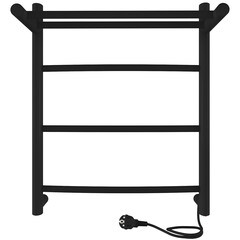Изображение товара Полотенцесушитель электрический Indigo Arc с полкой 500х425 мм 50 Вт черный муар