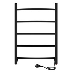Изображение товара Полотенцесушитель электрический Indigo Arc 600х425 мм 60 Вт черный муар