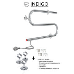 Полотенцесушитель электрический Indigo S 320х450 мм 150 Вт хром - фото 5