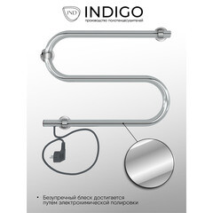 Полотенцесушитель электрический Indigo S 320х450 мм 150 Вт хром - фото 4