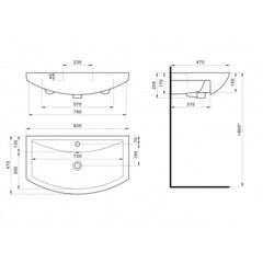 Раковина для тумбы Santek Балтика 80 см (1.WH50.1.524) - фото 3