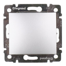 Выключатель Legrand Valena одноклавишный встраиваемый алюминий (694336)