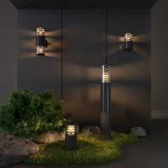 Светильник садово-парковый Elektrostandard Strada черный 250 мм Е27 20 Вт IP54 (a035096) - фото 2