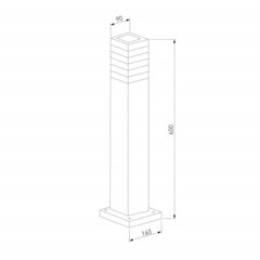 Светильник садово-парковый Elektrostandard Ignis черный 600 мм Е27 20 Вт IP54 (a035095) - фото 8