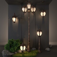 Светильник садово-парковый Elektrostandard Andromeda черное золото 490 мм Е27 60 Вт IP44 (a027999) - фото 2