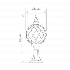 Светильник садово-парковый Elektrostandard Sirius черное золото 530 мм Е27 60 Вт IP44 (a025303) - фото 4