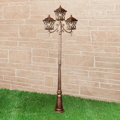 Светильник садово-парковый Elektrostandard Cassiopeya черное золото 2200 мм Е27 180 Вт IP44 (a025298) - фото 2