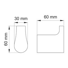 Крючок для ванной WasserKraft Aisch K-5900 одинарный на шуруп металл золото (K-5923) - фото 3
