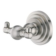 Крючок для ванной WasserKraft Ammer K-7000 двойной на шуруп металл никель (K-7023D)