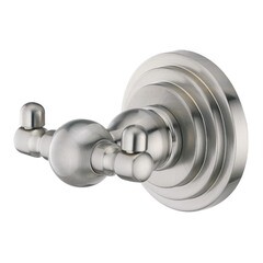 Крючок для ванной WasserKraft Ammer K-7000 двойной на шуруп металл никель (K-7023D) - фото 1