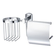 Изображение товара Держатель для туалетной бумаги WasserKraft Oder с крышкой металл/пластик хром (K-3059)