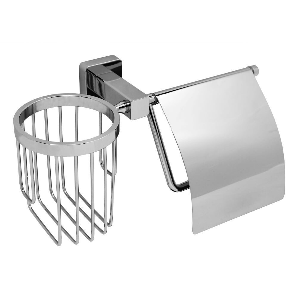 Держатель для туалетной бумаги WasserKraft Lippe с крышкой металл/пластик хром (K-6559)