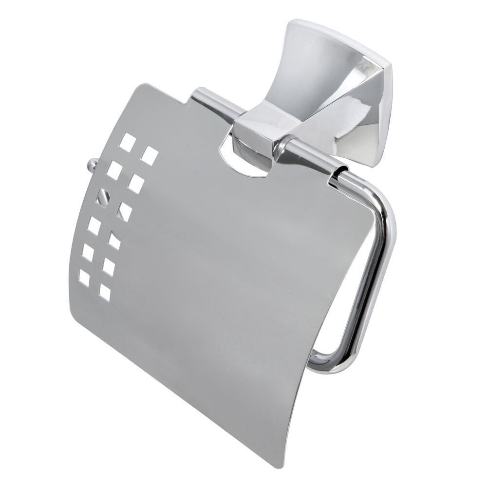 Изображение товара Держатель для туалетной бумаги WasserKraft Wern с крышкой металл пластик хром K-2525