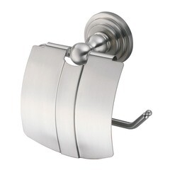 Держатель для туалетной бумаги WasserKraft Ammer с крышкой металл/пластик никель (K-7025) - фото 1