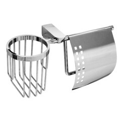 Изображение товара Держатель для туалетной бумаги WasserKraft Kammel с крышкой металл/пластик хром (K-8359)