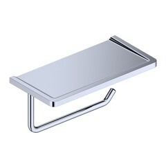 Изображение товара Держатель для туалетной бумаги WasserKraft с полкой металл хром (K-1325)