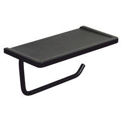 Держатель для туалетной бумаги WasserKraft с полкой металл черный (K-1525) - фото 1