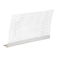 Профиль примыкания оконный Profigips пластиковый с сеткой и пыльником 6 мм 2,4 м самоклеящийся ГОСТ - фото 2