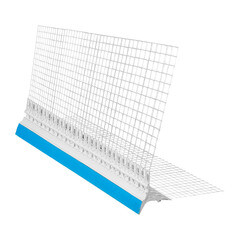 Профиль-капельник Profigips пластиковый с сеткой 100х100 мм 2,5 м - фото 1