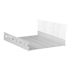 Профиль цокольный Profigips пластиковый с сеткой 203 мм 2 м - фото 1