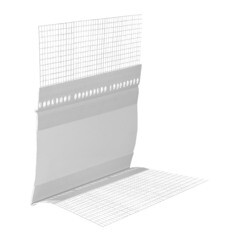 Профиль деформационный Profigips пластиковый с сеткой 100х100 мм 2,5 м V-образный - фото 1