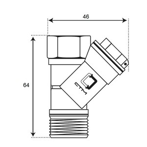 Фильтр косой CTM с заглушкой 3/4 НР(ш) х 3/4 ВР(г) (CBYFMF34) — купить ...