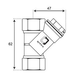 Фильтр косой CTM с заглушкой 3/4 ВР(г) х 3/4 ВР(г) (CBYF0034) - фото 2