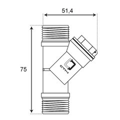 Фильтр косой CTM с заглушкой 1/2 НР(ш) х 1/2 НР(ш) (CBYFM012) - фото 2