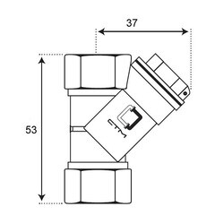 Фильтр косой CTM с заглушкой 1/2 ВР(г) х 1/2 ВР(г) (CBYF0012) - фото 2
