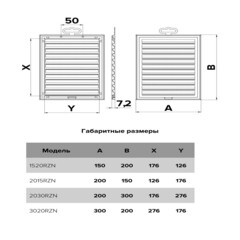 Решетка вентиляционная пластиковая приточно-вытяжная Era RZN 200х150 мм с сеткой белая - фото 3