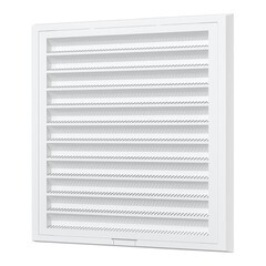 Изображение товара Решетка вентиляционная пластиковая приточно-вытяжная Era RZN 150х200 мм с сеткой белая