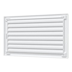 Решетка вентиляционная пластиковая приточно-вытяжная Era RZN 200х150 мм с сеткой белая - фото 2