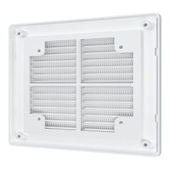 Решетка вентиляционная пластиковая приточно-вытяжная Era Р 150х150 мм с сеткой белая - фото 2