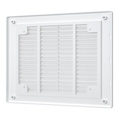 Решетка вентиляционная пластиковая приточно-вытяжная Era Р 208х208 мм с сеткой белая - фото 3