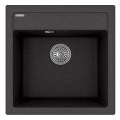 Изображение товара Мойка для кухни Florentina Липси 51х51х22 см врезная с сифоном кварц антрацит