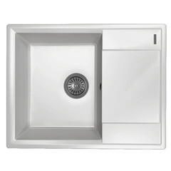 Мойка для кухни Florentina Консул 64х50х20 см врезная с крылом с сифоном кварц жасмин - фото 2