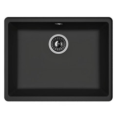 Мойка для кухни Florentina Вега 54х42х22 см встраиваемая с сифоном кварц антрацит - фото 1
