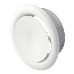 Изображение товара Анемостат приточно-вытяжной Era Pro регулируемый стальной с полимерным покрытием d125 мм белый