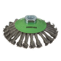 Корщетка для УШМ и УПМ Debever витая жесткая радиальная d125 мм М14 сталь - фото 1