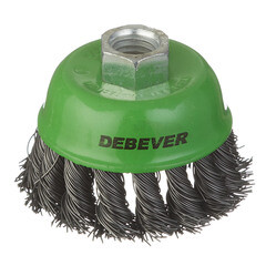 Изображение товара Корщетка для УШМ и УПМ Debever витая жесткая чашеобразная d65 мм М14 сталь