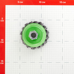 Корщетка для УШМ и УПМ Debever витая жесткая чашеобразная d65 мм М14 сталь - фото 3