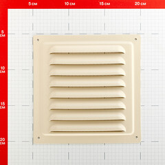 Решетка вентиляционная стальная Ore 150х150 мм бежевая - фото 4