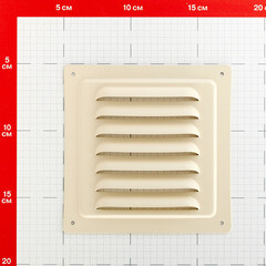 Решетка вентиляционная стальная Ore 125х125 мм бежевая - фото 2