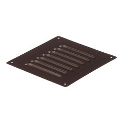 Решетка вентиляционная стальная Ore 125х125 мм коричневая - фото 2