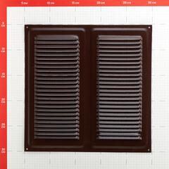 Решетка вентиляционная стальная Ore 250х250 мм коричневая - фото 2