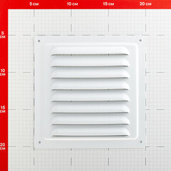 Решетка вентиляционная стальная Ore 150х150 мм белая - фото 2